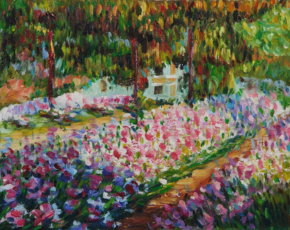 Artist's Garden at Giverny I by Claude Monet
